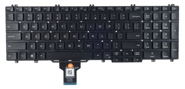 Klawiatura do laptopa Dell Latitude 5500 5501 5510 BEZ TRACKPOINTA QWERTY