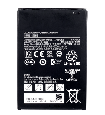 Bateria do Samsung Galaxy Tab Active 3 SM-T575 SM-T570 EB-BT575BBE 4900 mAh