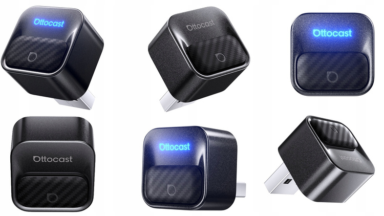 Adapter do Apple CarPlay Android Auto WiFI 6 BT 5.4 Ottocast Mini Core