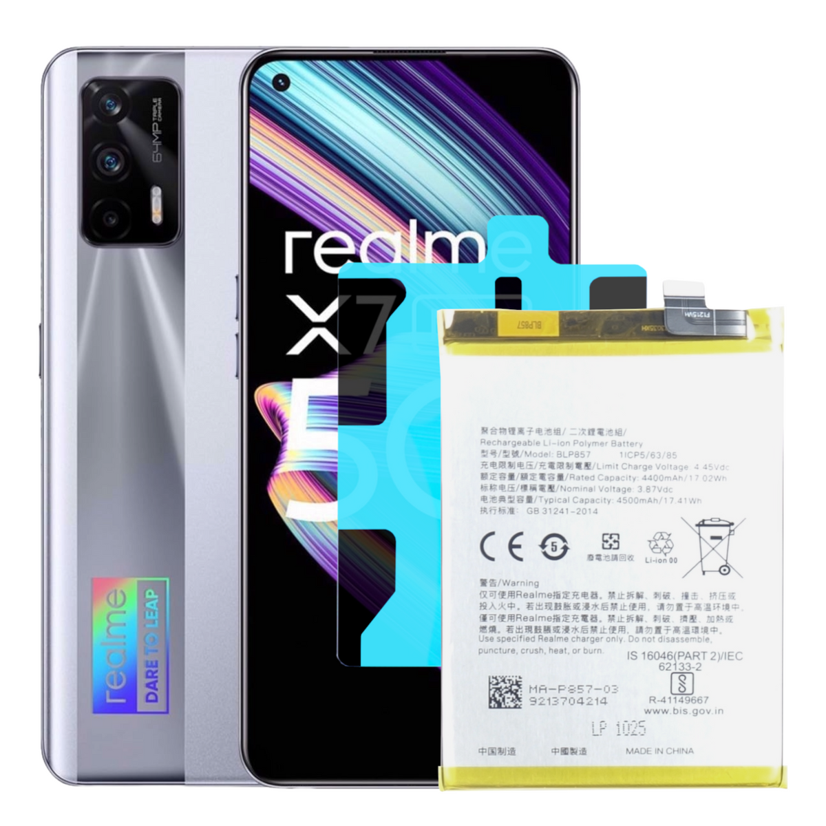 Bateria Oppo Realme GT NEO / Q3 Pro / X7 Max BLP857 4400 mAh + Uszczelka