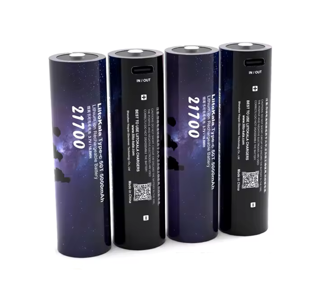 Akumulator bateria Liitokala 50T Type-C wypukły plus 3.7 V 5000mAh 21700