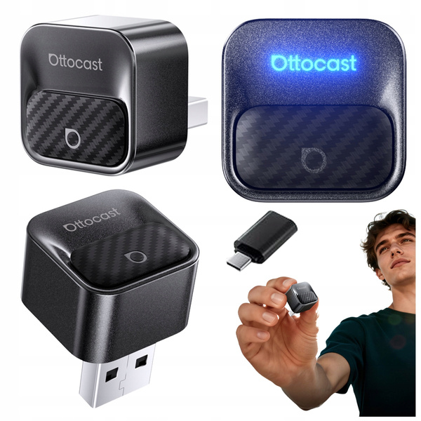 Adapter do Apple CarPlay Android Auto WiFI 6 BT 5.4 Ottocast Mini Core