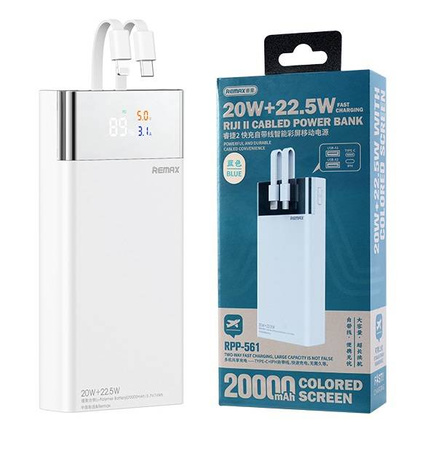 Power Bank REMAX 20000mAh USB-C Lightning USB PD 22.5W