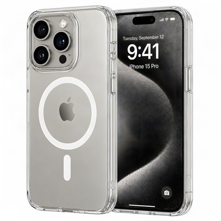 Etui Plecki Bezbarwne Magnetyczne MagSafe do Apple iPhone 15 Pro Clear Case