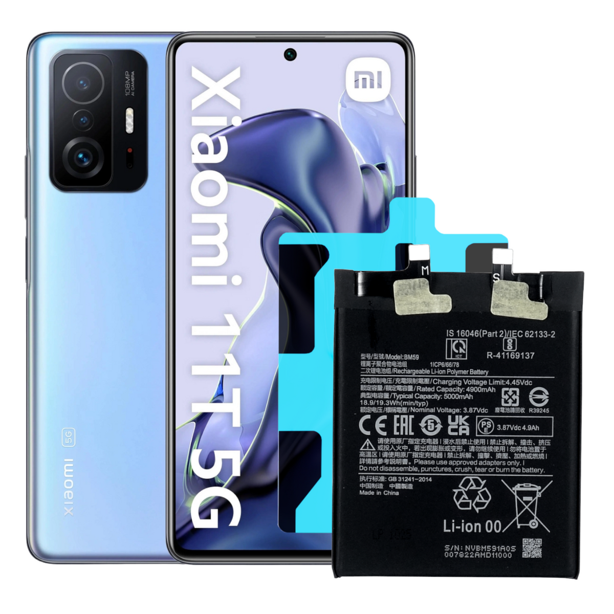 Bateria Akumulator do Xiaomi 11T BM59 4900 mAh + Taśma montażowa