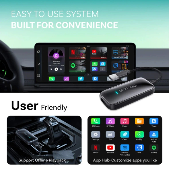 Adapter Samochodowy Ottocast Play2Video Ultra Carplay/Android Auto All-in-1