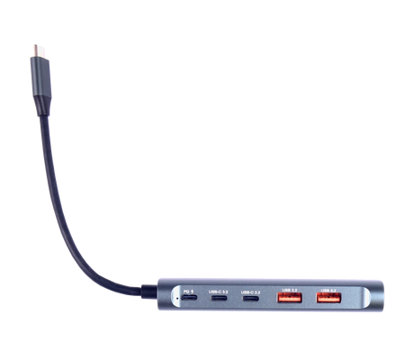 Stacja Dokująca HUB 6w1 2x USB-C + 2x USB 3.2 + HDMI 4K@60Hz + PD 100W