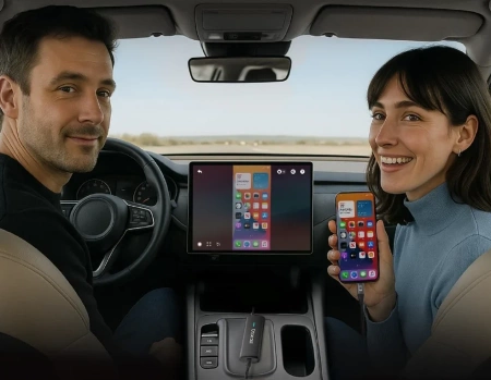 Bezprzewodowy Adapter Samochodowy Ottocast Mirror Touch dla Apple CarPlay