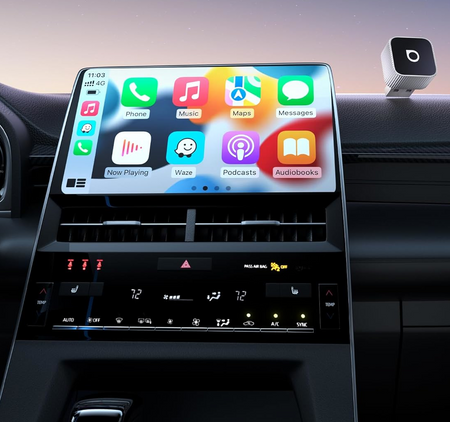 Bezprzewodowy Adapter Ottocast Mini Cube CarPlay / Android Auto Srebrny