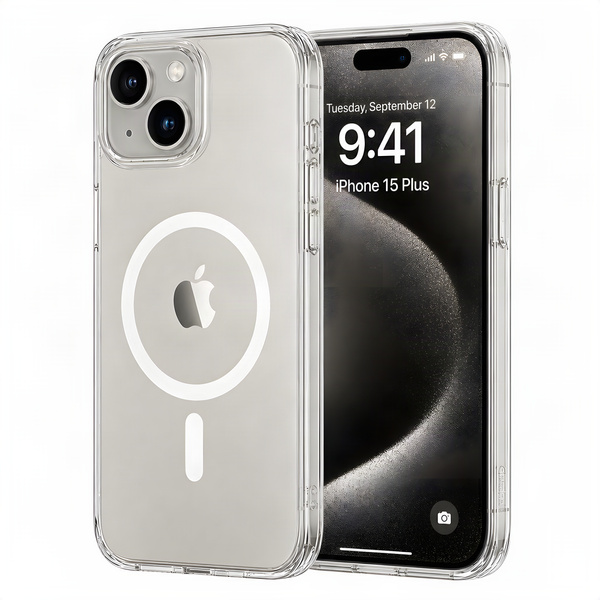 Etui Plecki Bezbarwne Magnetyczne MagSafe do Apple iPhone 15 Plus Clear Case