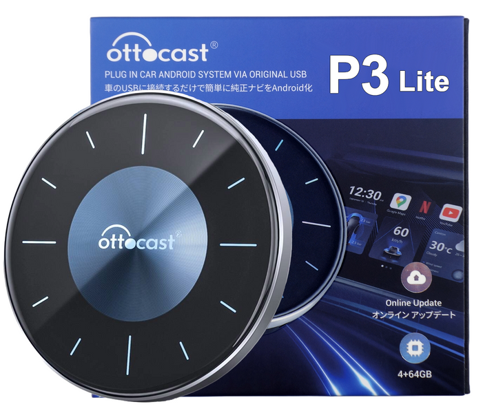 Ottocast P3Lite 4/64GB Bezprzewodowy Carplay Android Auto SIM TF Mini HDMI