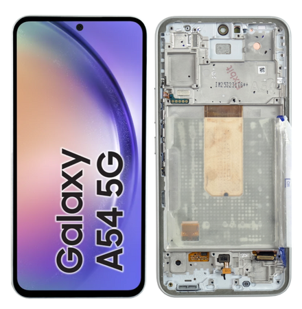 Oryginalny wyświetlacz Ekran do Samsung Galaxy A54 SM-A546 Ramka Srebrna (Demontaż)