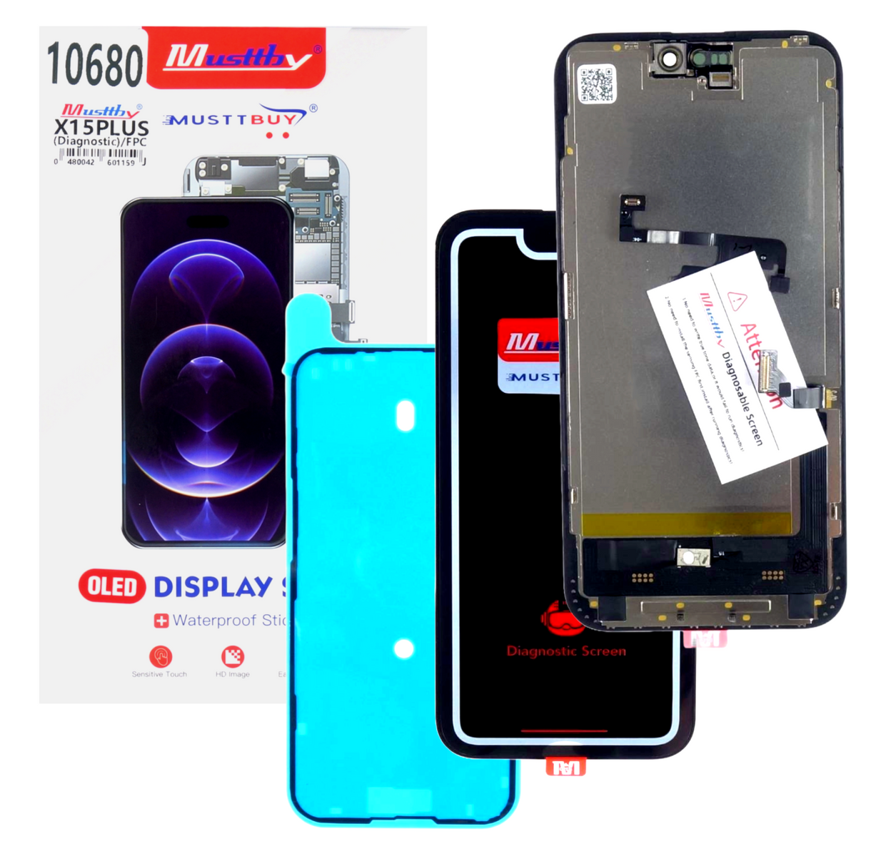 Wyświetlacz Soft OLED Programowalny LCD do Apple iPhone 15 Plus Diagnostic