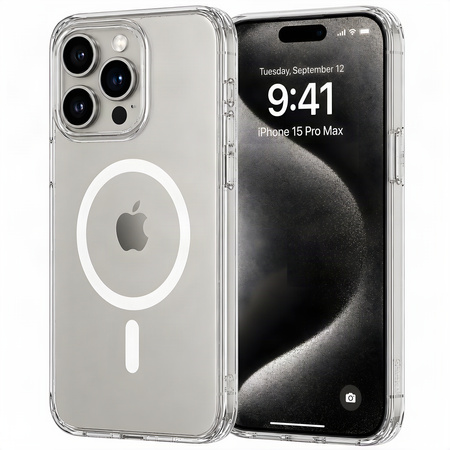 Etui Plecki Bezbarwne Magnetyczne MagSafe do Apple iPhone 15 Pro Max Clear