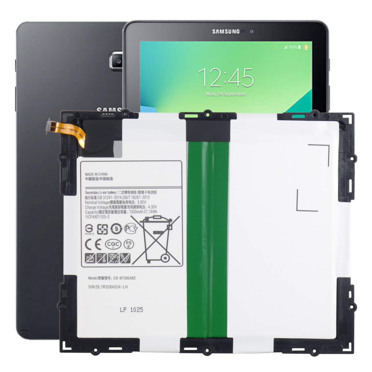 Bateria do Samsung Galaxy Tab A 10.1 2016 T580 / T585C EB-BT585ABE 7300 mAh