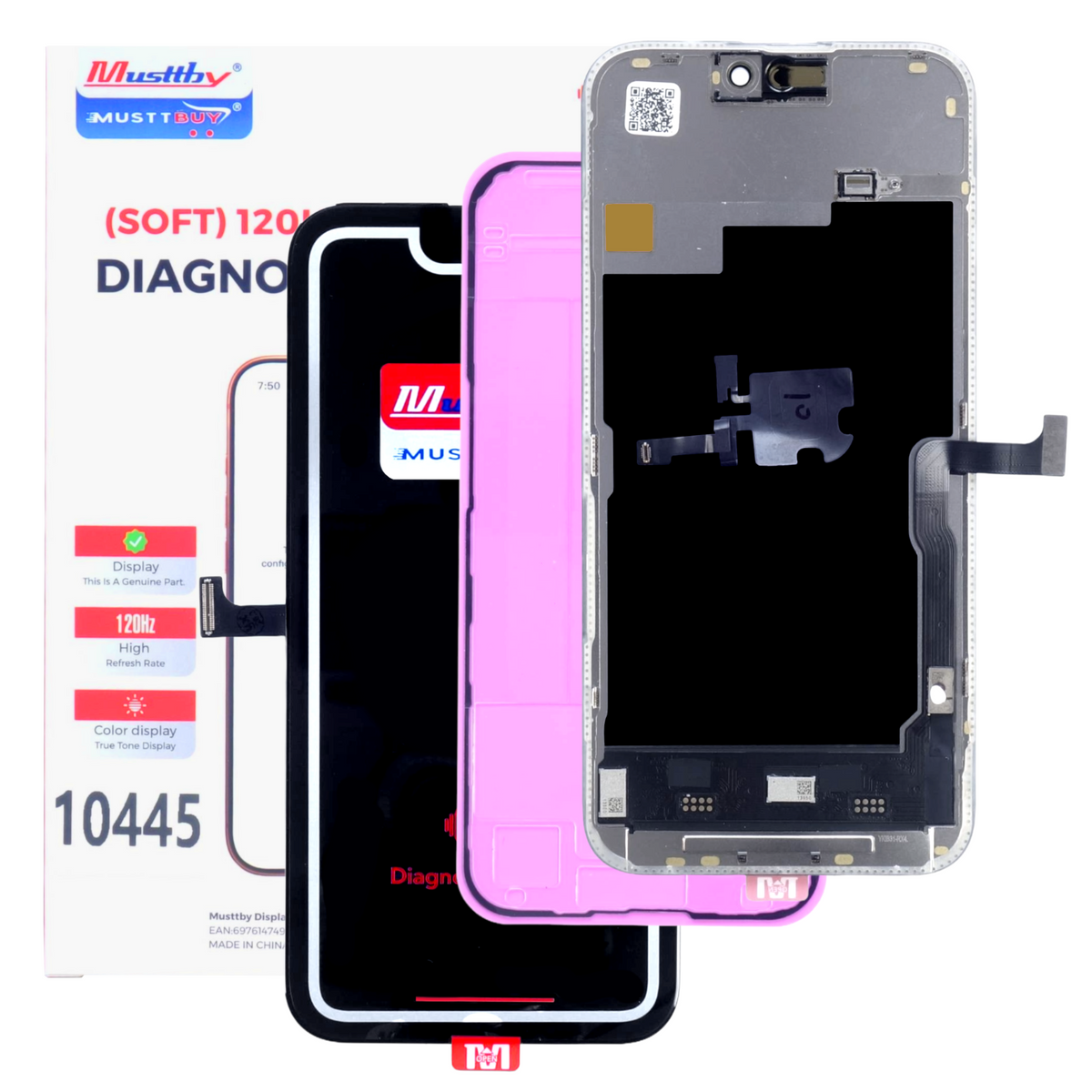 Wyświetlacz do Apple iPhone 16 Pro 120Hz z taśmą Light Sensor Diagnostic