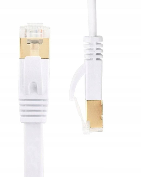 Kabel sieciowy LAN Ethernet płaski SFTP CAT7 15m
