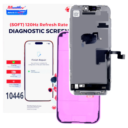 Wyświetlacz do iPhone 16 Pro Max 120Hz z taśmą Light Sensor Diagnostic