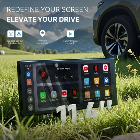 Wyświetlacz Monitor samochodowy Ottocast 11,4" Apple Carplay Android Auto