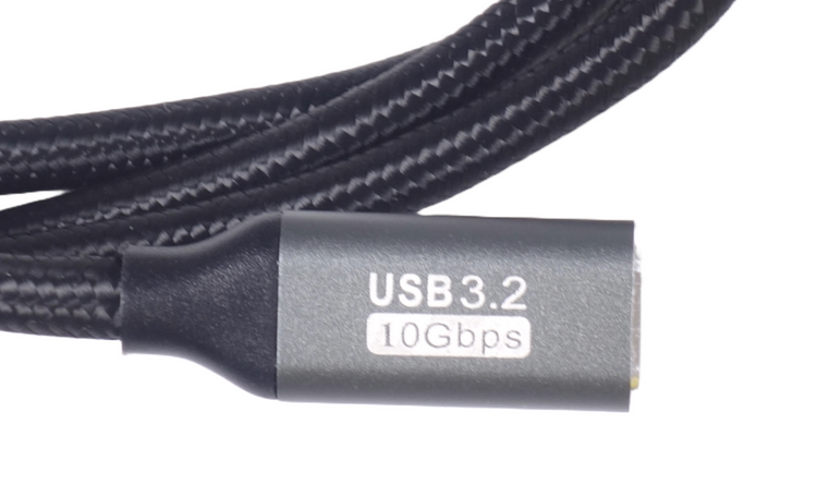 Kabel Przewód TRADEBIT USB-C 90° (L) do USB-C Męski - Żeński 1m 10Gbps