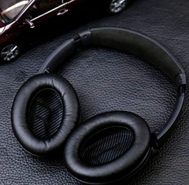 Nauszniki Pady Gąbki do słuchawek BOSE QC45 QC35 I II QC25 QC15 QC2 Czarne