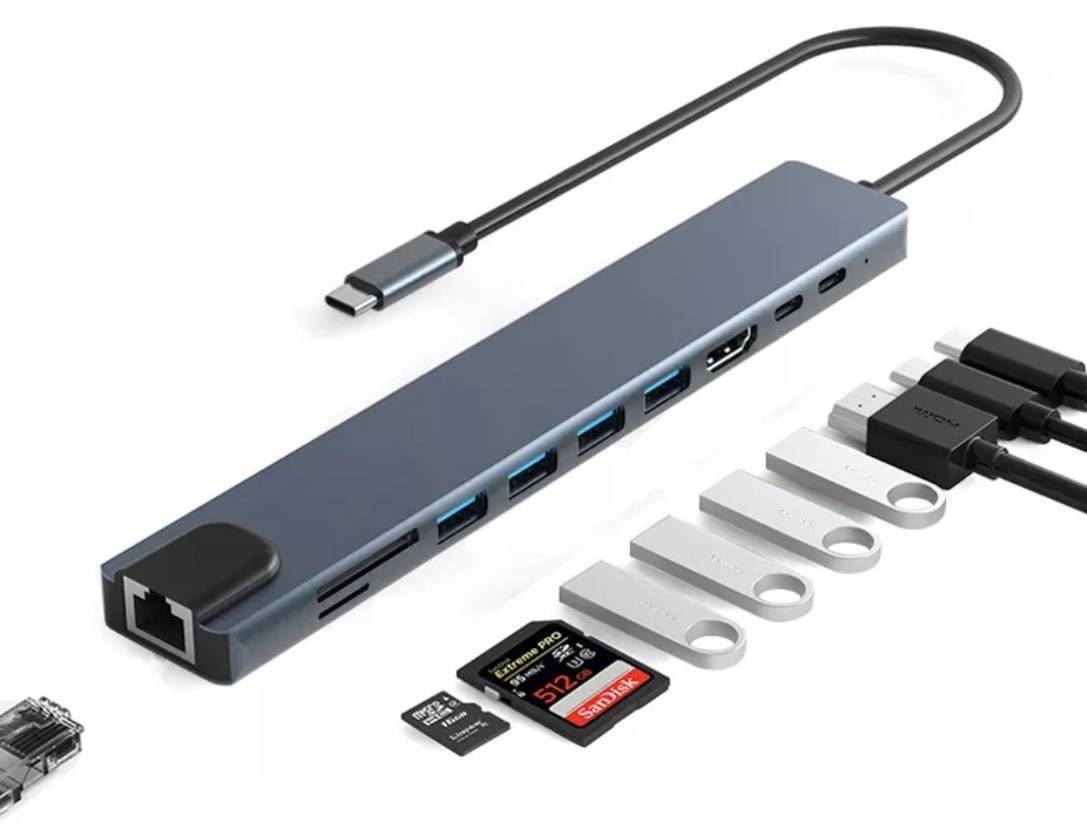 HUB USB-C HDMI 4k USB 3.0 PD Power Delivery 87W