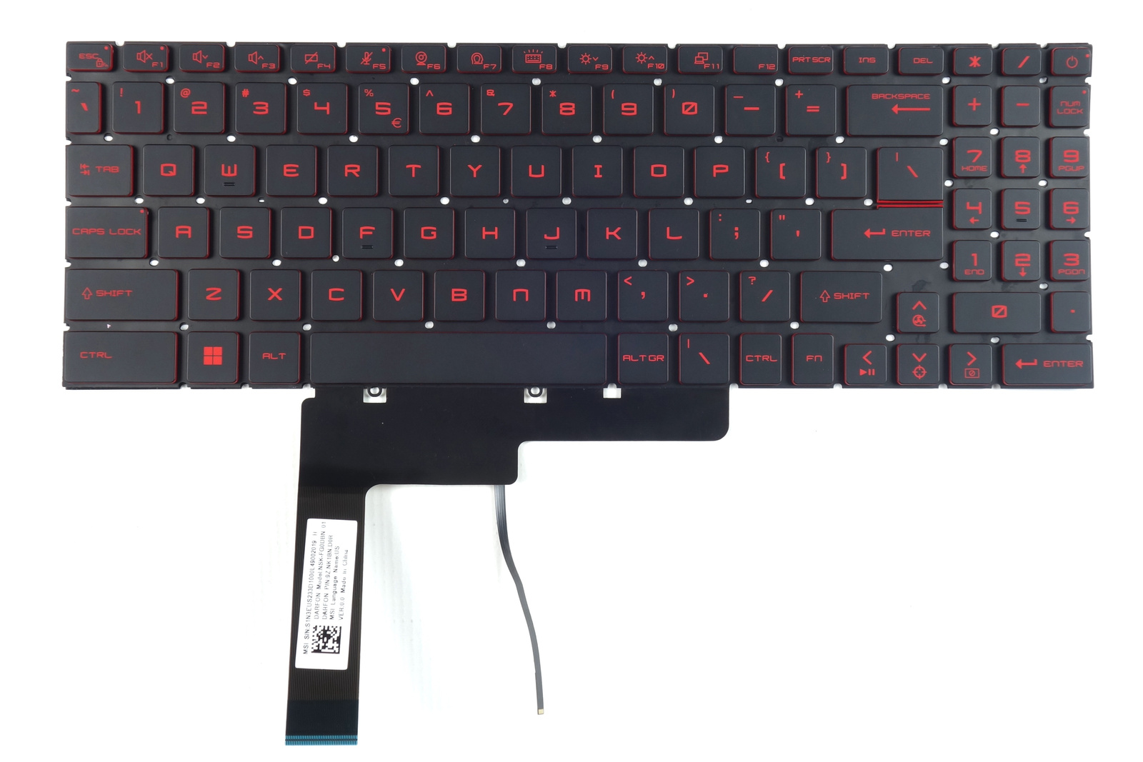 Klawiatura do laptopa MSI KATANA GF76 GF66 Pulse GL66 GL76 MS-1582 MS-1583 MS-17L1 MS-17H3 US LED Red