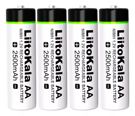 Akumulator akumulatorki Baterie LiitoKala AA R6 1.2V 2500mAh Ni-MH 4 szt.