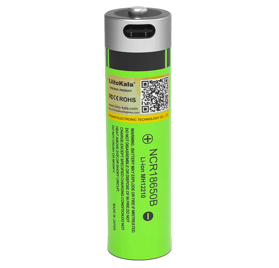 Akumulator bateria LiitoKala P34 PCB Type C 3.7 V 3400 mAh NCR18650B
