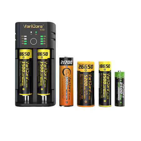 Ładowarka VariCore V20i-5V 2A-EU do akumulatorów AA AAA 18650 21700 26650
