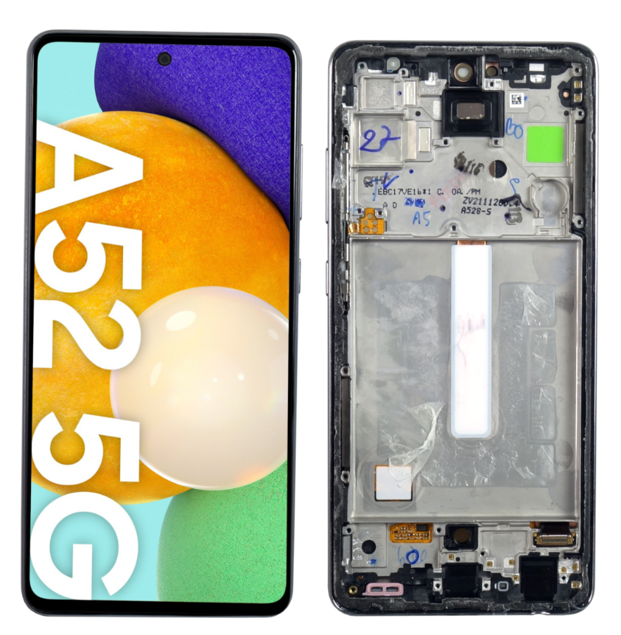 Oryginalny wyświetlacz Ekran do Samsung Galaxy A52s SM-A528 Ramka Czarna (Demontaż)