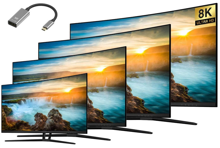 Kabel Złącze USB-C DisplayPort 1.4 8K 60Hz 4K 144Hz MAC ThunderBolt 3/4
