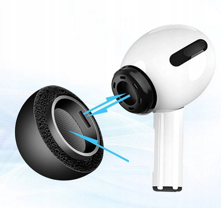 Silikonowe Gumki Douszne do Apple AirPods Pro GEN 1/2 Komplet (S, M, L) czarne