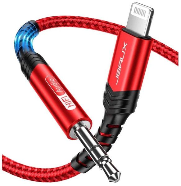 JSAUX CL0064 kabel audio Jack 3,5mm do Lightning AUX iPhone iPad MFI 1.8m
