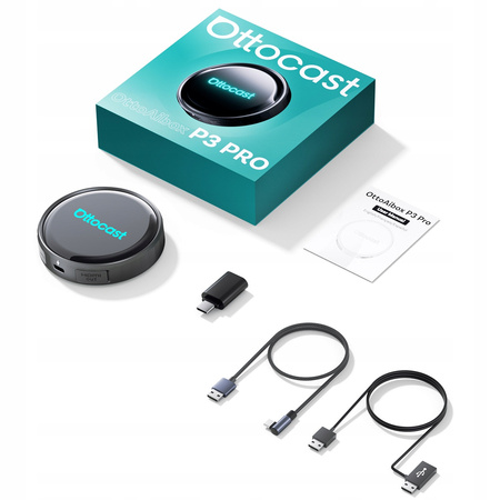 Adapter Bezprzewodowy Ottocast OttoAiBox P3 Pro Android Auto Apple CarPlay