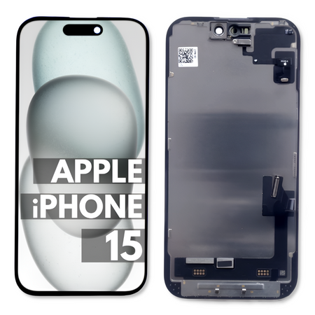 Oryginalny wyświetlacz do Apple iPhone 15 Wymieniona Szybka z taśmą Diagnostic