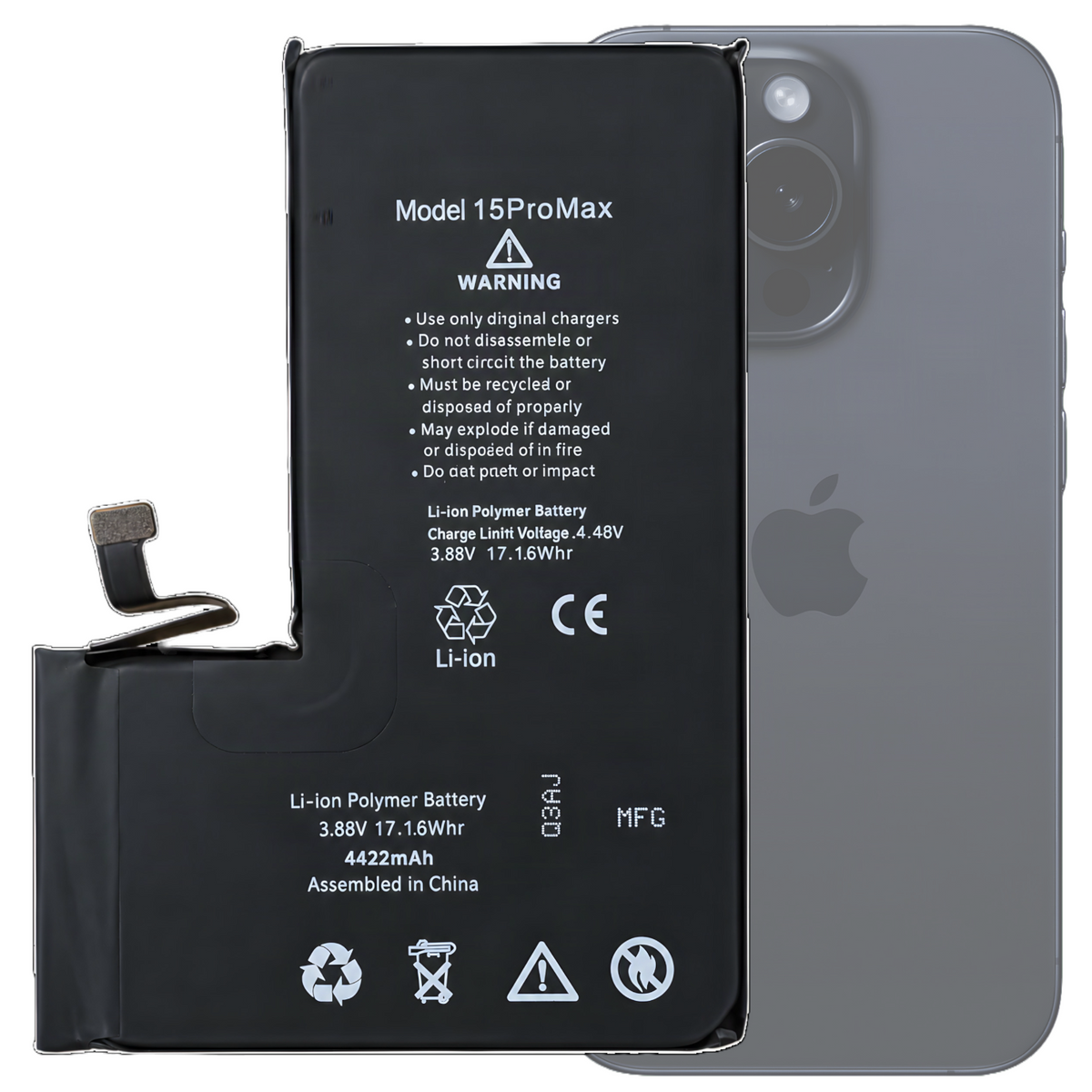 Bateria Akumulator do Apple iPhone 15 Pro Max A3106 4422mAh Diagnostic