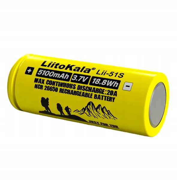 Akumulator bateria ogniwo LiitoKala Lii-51S 3.7 V 5100 mAh 26650