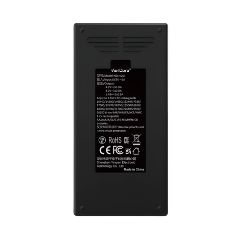 Ładowarka VariCore V20i-5V 2A-EU do akumulatorów AA AAA 18650 21700 26650