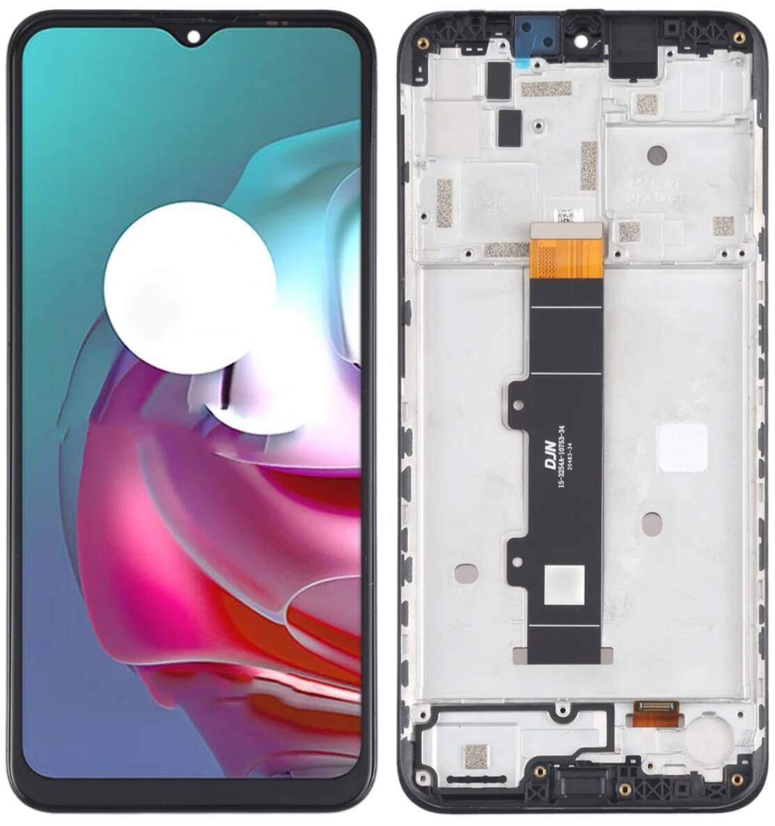 Oryginalny Wyświetlacz LCD + ekran dotykowy Motorola Moto G30 XT2129 (Regenerowany) Ramka czarna