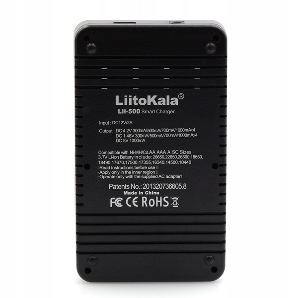 Ładowarka uniwersalna do baterii akumulatorów 18650 26650 LiitoKala Lii-500