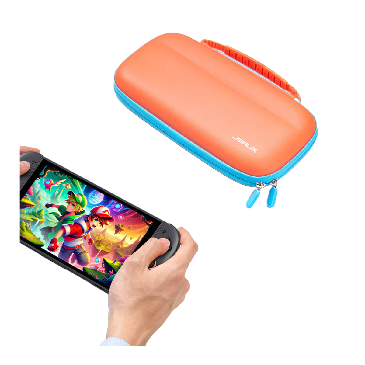 Pomarańczowe Etui Ultra-cienkie lekkie JSAUX do konsoli Nintendo Switch 2