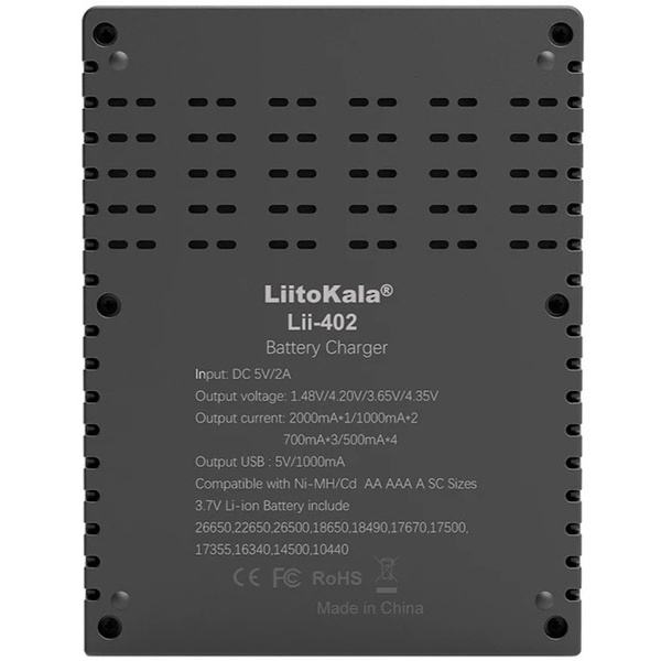 Ładowarka do baterii akumulatorów AA AAA 26650 18650 LiitoKala Lii-402