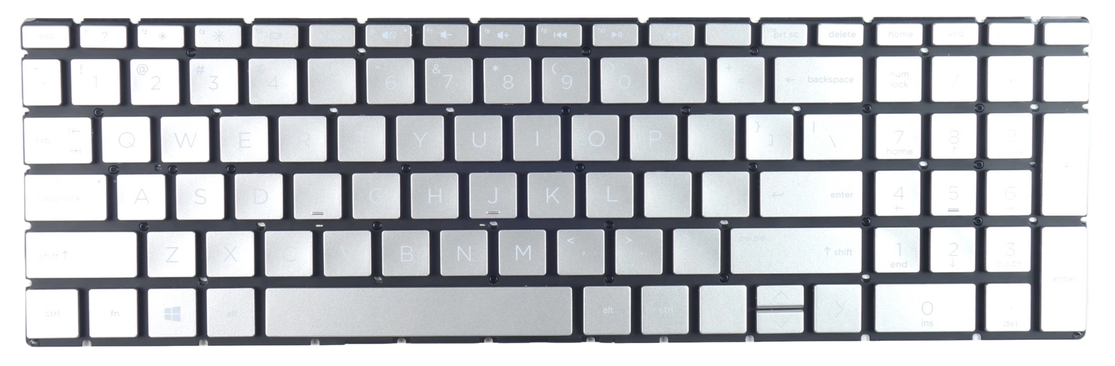 Klawiatura do laptopa HP 15-DA 15-DB 15-DW Srebrna LED QWERTY US