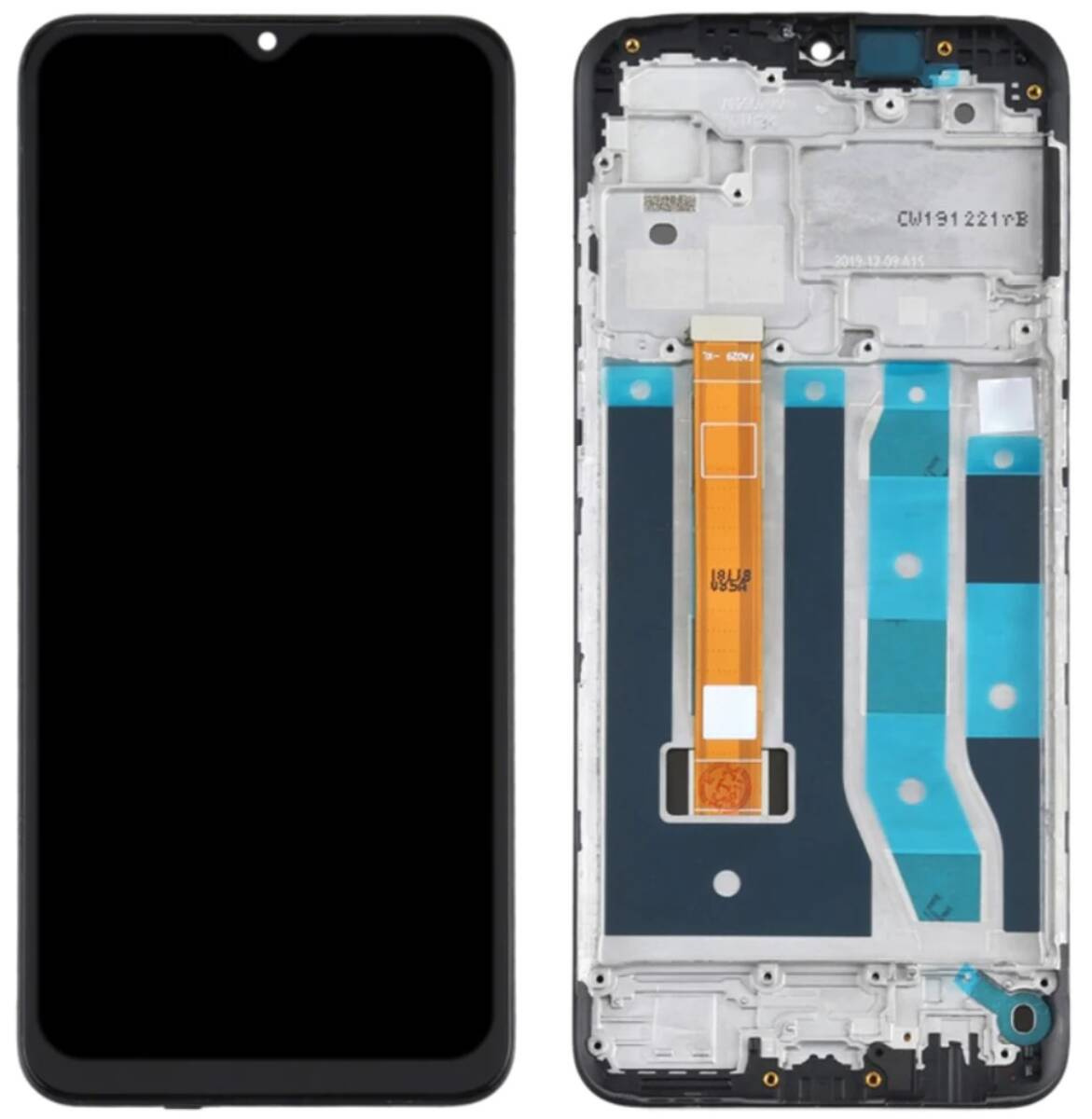 Oryginalny wyświetlacz LCD + ekran dotykowy OPPO A8 / A31 2020 (Regenerowany) Ramka czarna