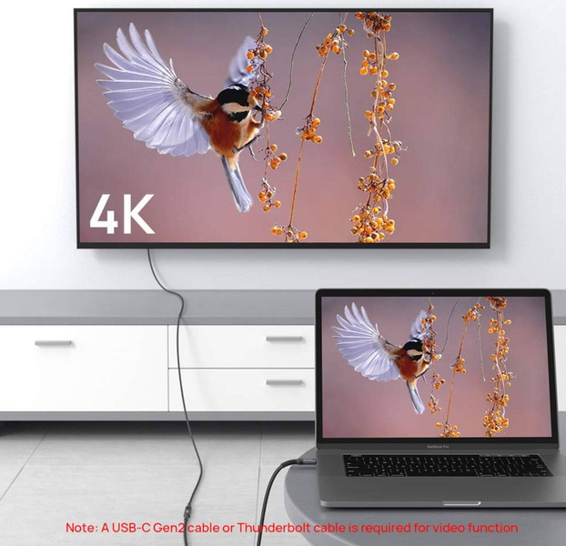 JSAUX Przedłużacz USB-C 3.2 100W 5A 10Gbps iPhone MacBook iPad Magsafe 4k 60Hz 2m