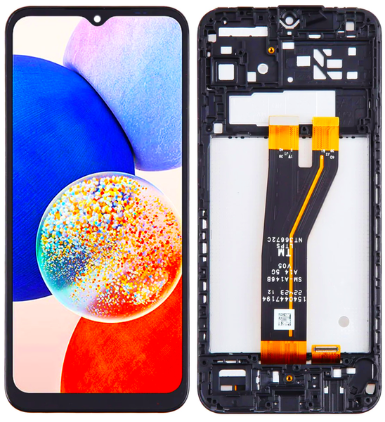 Oryginalny wyświetlacz LCD + ekran dotykowy Samsung Galaxy A14 A146B 5G  (Regenerowany) Ramka czarna