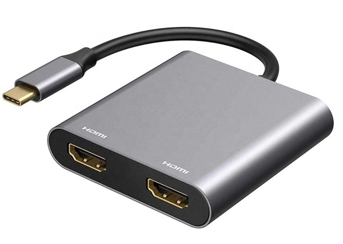Adapter przejściówka HUB USB-C 2x HDMI 4k 30hz 