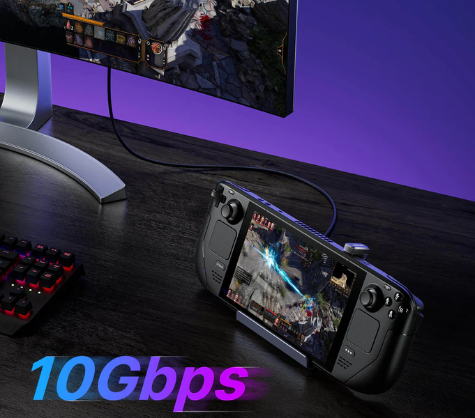 JSAUX 2x Przejściówka 180° USB-C męska do USB-C żeńskiej + USB-C do USB-A