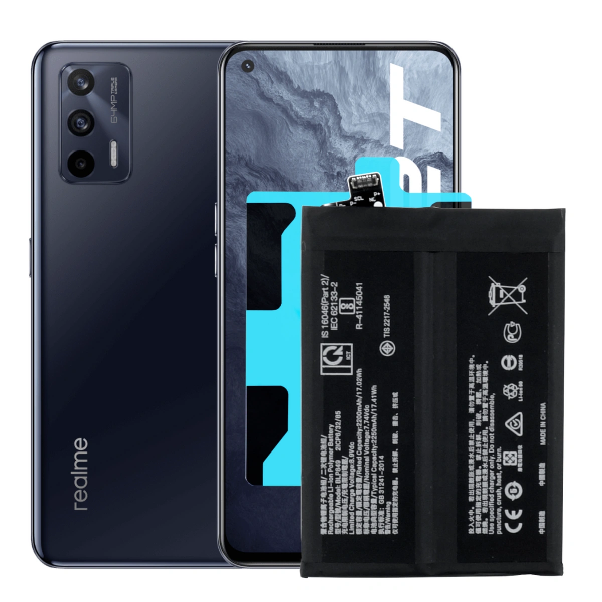 Bateria Akumulator do OnePlus GT 5G Realme GT Neo 2T + Taśma montażowa